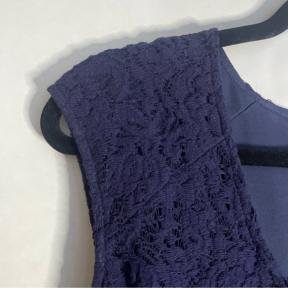 Oh Baby by Motherhood‎ Navy Blue Lace Tie Waist Dress XL Sleeveless - Picture 4 of 7